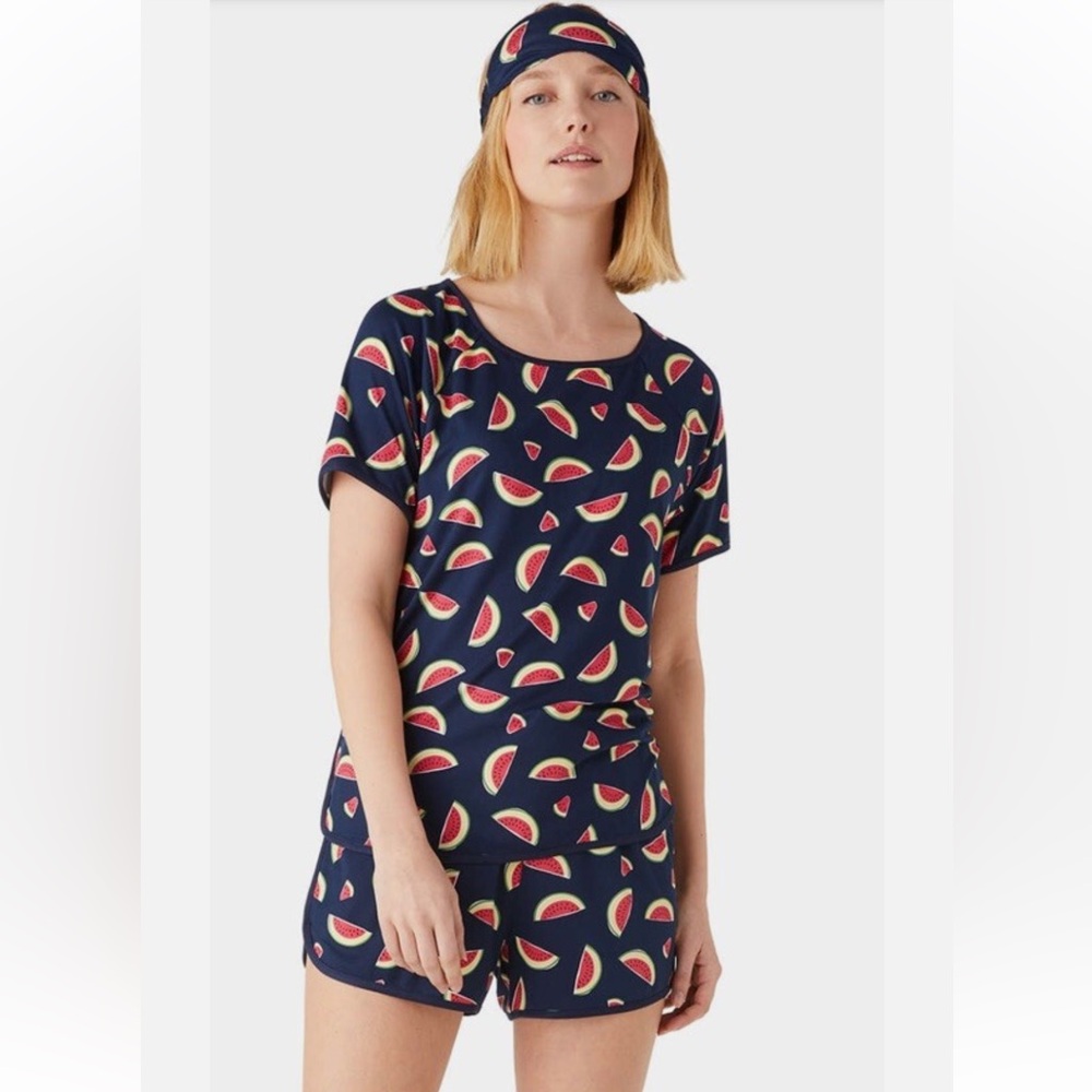 Kate Spade Navy Watermelon Print Pajama Set